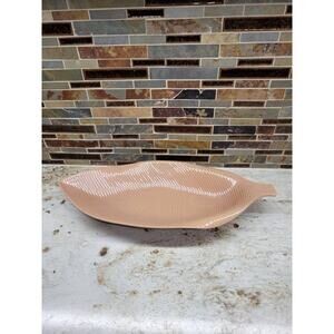 Vintage Red Wing Pottery Banana Leaf Dish M1453, Large Mid Century Modern